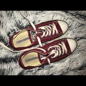 Maroon Low Top Converse